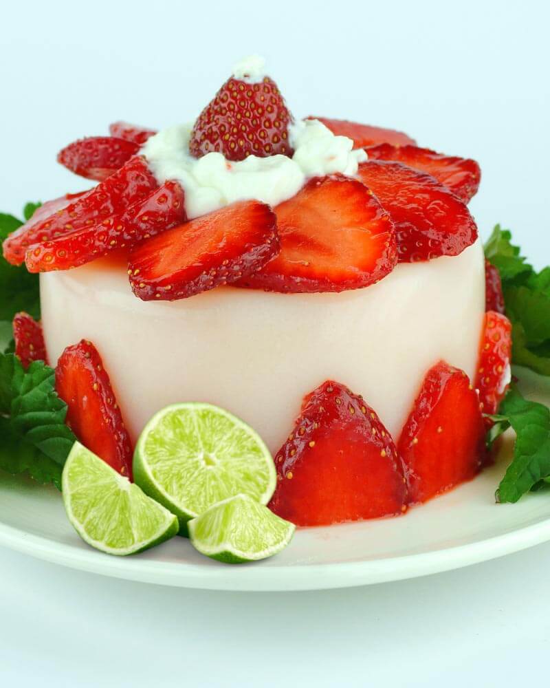 Cheescake aux fraises et citron vert
