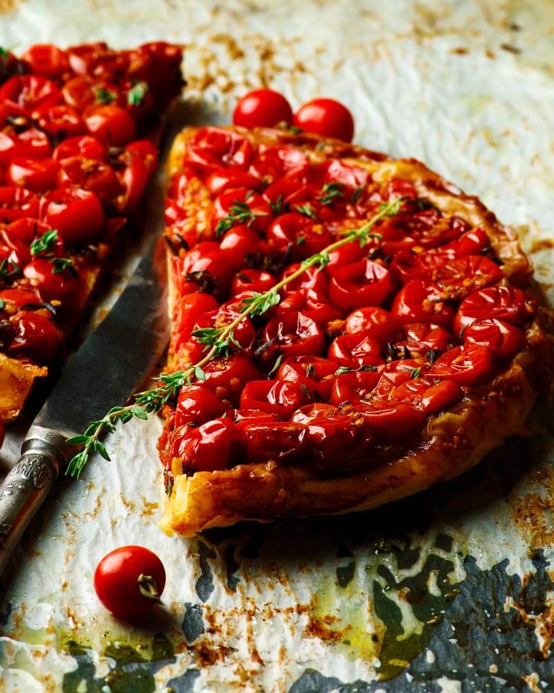 Tatin aux tomates cerises